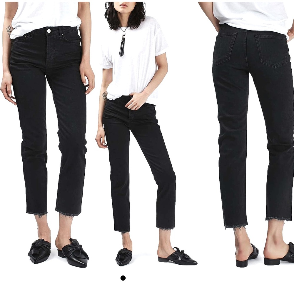 Topshop raw hem jeans